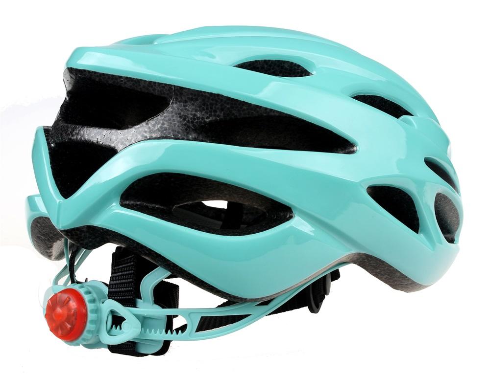 户外彩色成人公路自行车头盔带 LED 灯